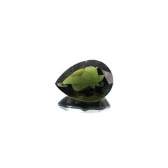<ランダムセレクト1個販売> モルダバイト(宝石名モルダバイト) ペアシェイプカット 発見地：旧チェコスロバキア 8.70ct前後 識別済[20073977]18×13mm前後