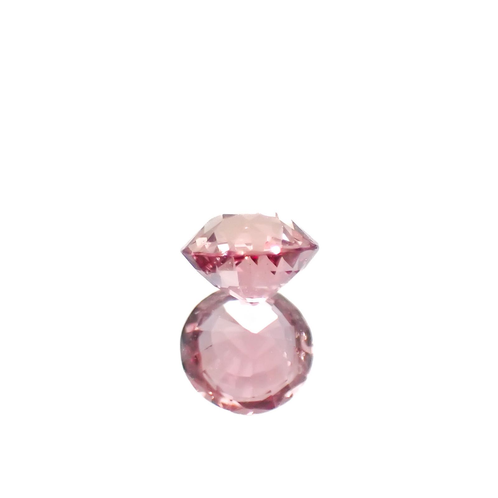 パパラチャサファイア(宝石名サファイア/別名パパラチャ・サファイア)スリランカ/マダガスカル産 0.46ct DGL鑑付[250329999]4.4x4.49mm前後