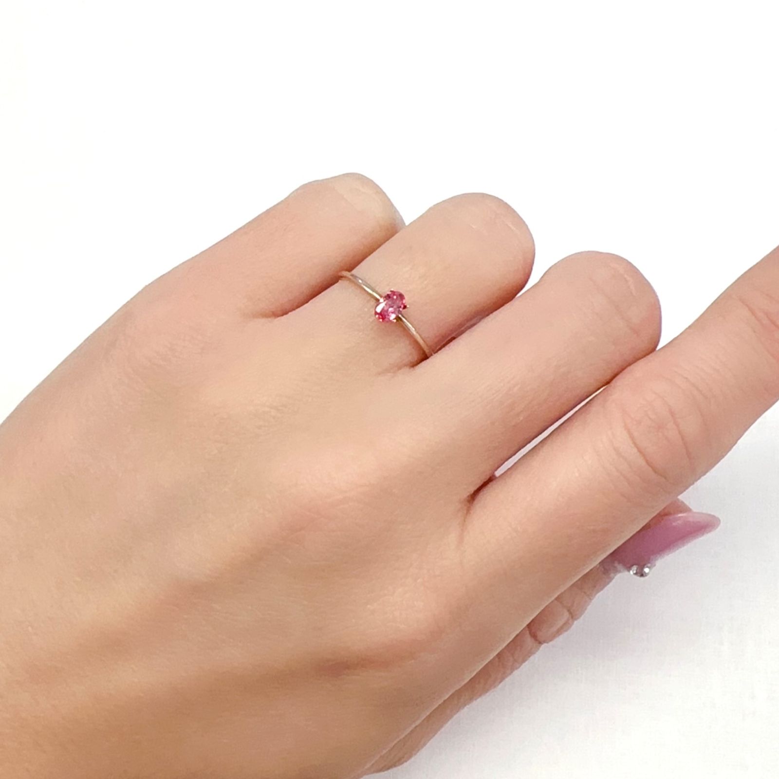 ホットピンクスピネル タンザニア産 0.22ct[231224510]5x3mm前後