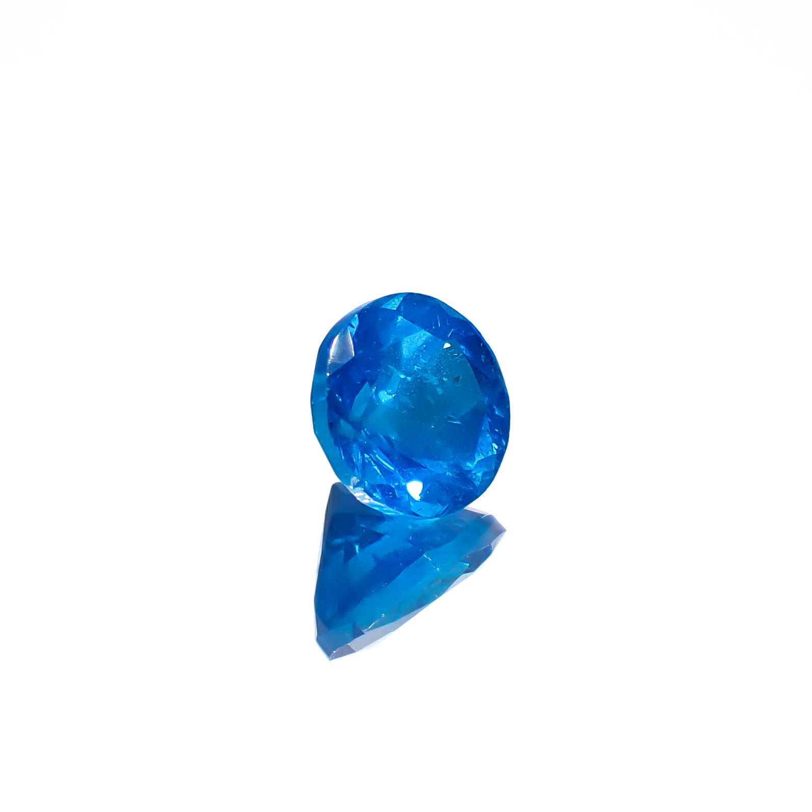 ネオンブルーアパタイト マダガスカル産 0.95ct[240628096]5.9x5.9mm前後