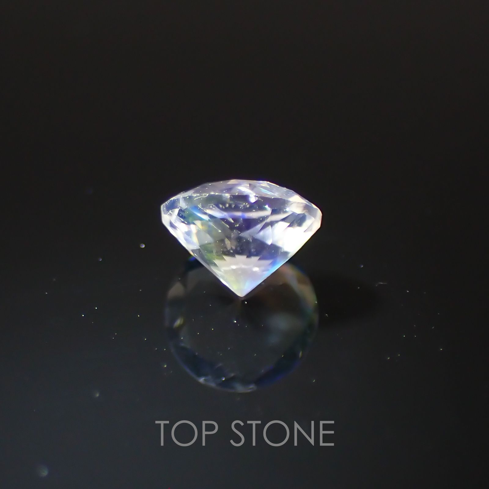 レインボームーンストーン(アンデシンラブラドライト) マダガスカル産 ルース 0.33ct[210310117]4.5×4.5mm前後