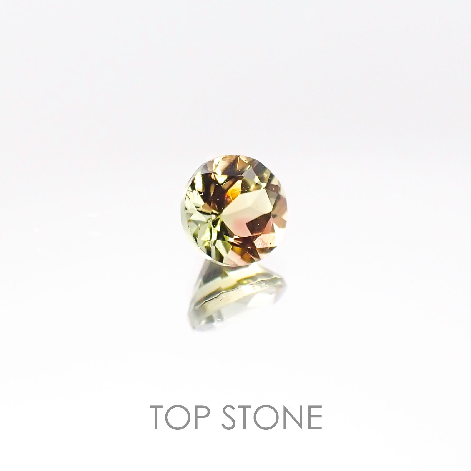 バイカラートルマリン ブラジル産 ルース 0.42ct[20106804]4.5×4.5mm前後
