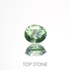 グリーンジルコン(宝石名ジルコン)スリランカ/カンボジア産 1.31ct 識別済[220114890]6.6x5.6mm前後
