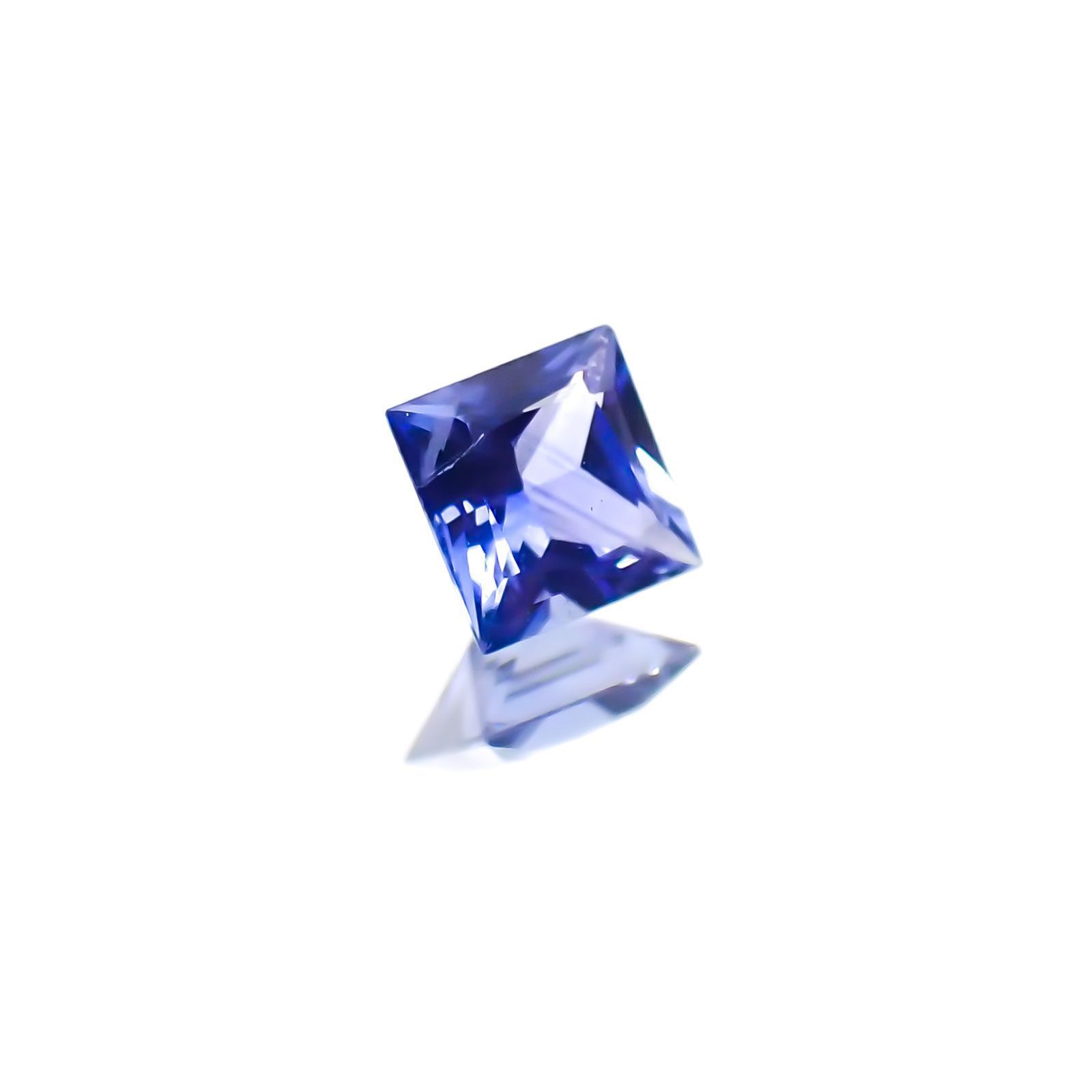 ◇プリンセスカット◇サファイア(宝石名サファイア)スリランカ産 0.12ct 識別済[230622459]2.8x2.7mm前後