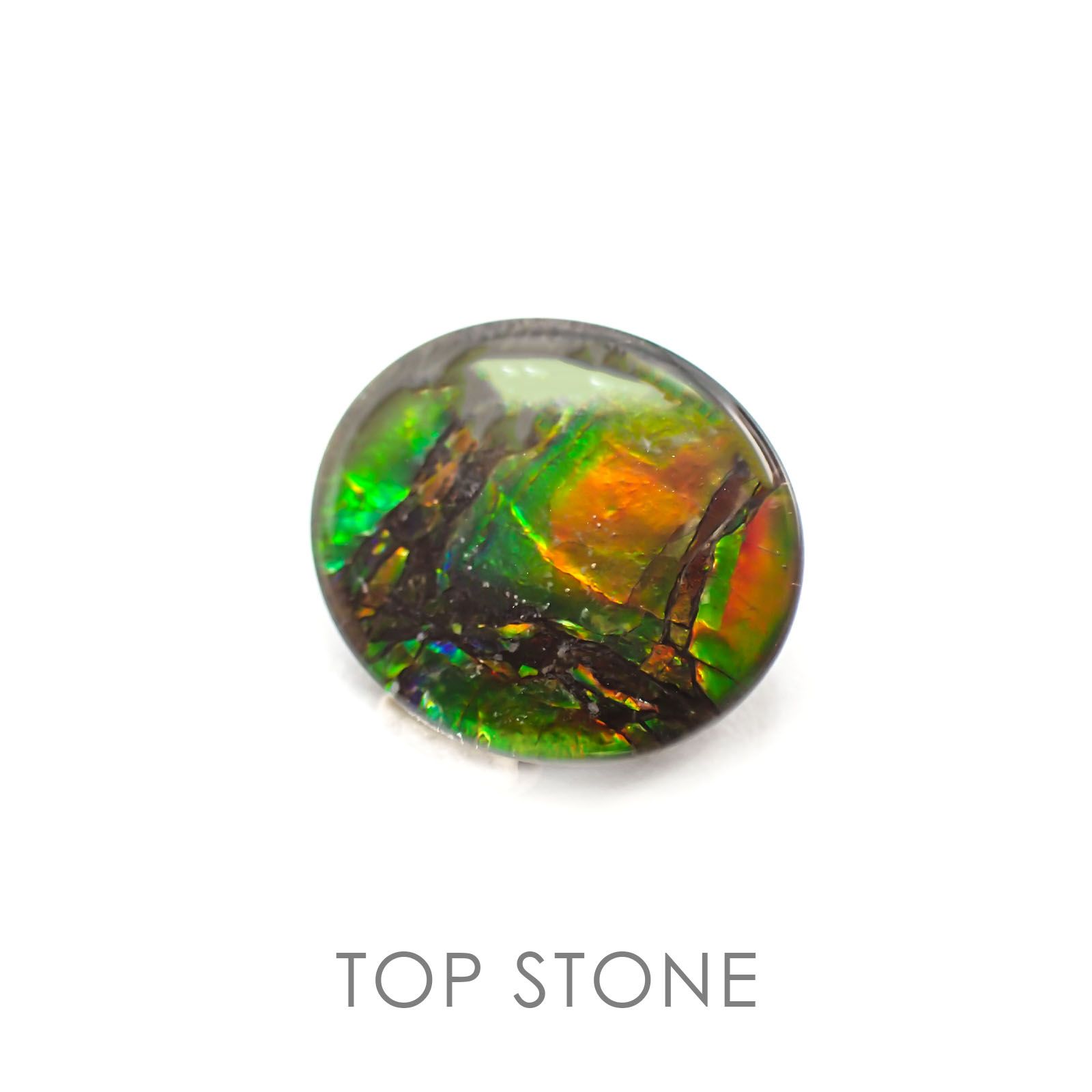 アンモライト カナダ産 ルース 5ct[21019027]13.9×12mm前後