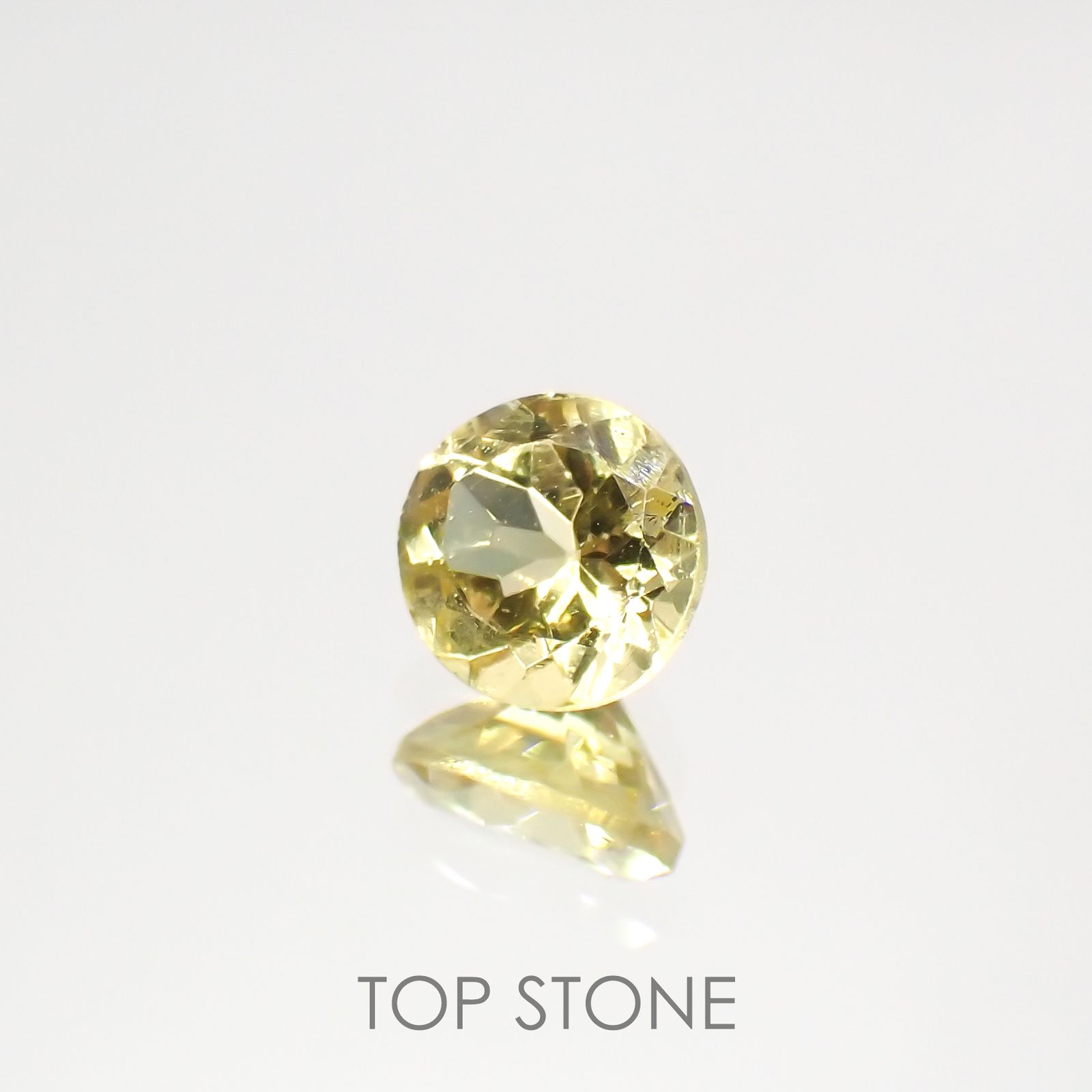レモンイエローアパタイト(宝石名アパタイト)メキシコ産 0.86ct 識別済[220115469]6x5.9mm前後