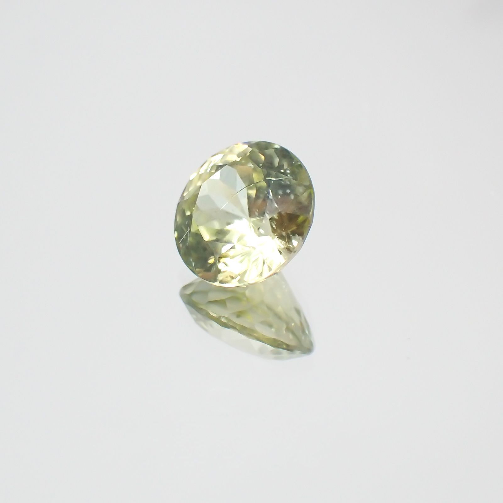 イエロージルコン(宝石名ジルコン)スリランカ/カンボジア産 1.93ct 識別済[230823195]7.1x7.1mm前後