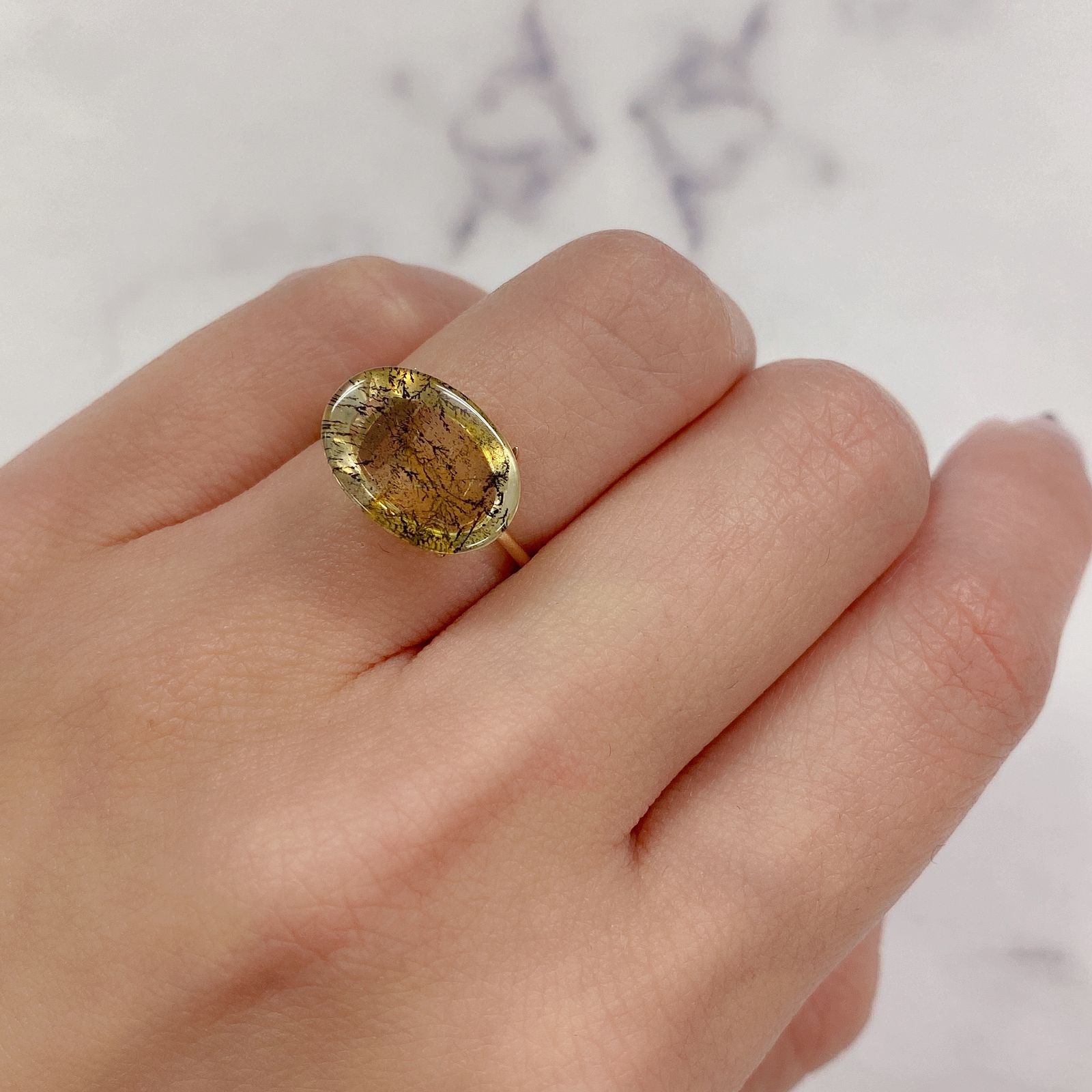 デンドリチッククォーツ ブラジル産 4.32ct[20084949]13.9×10mm前後