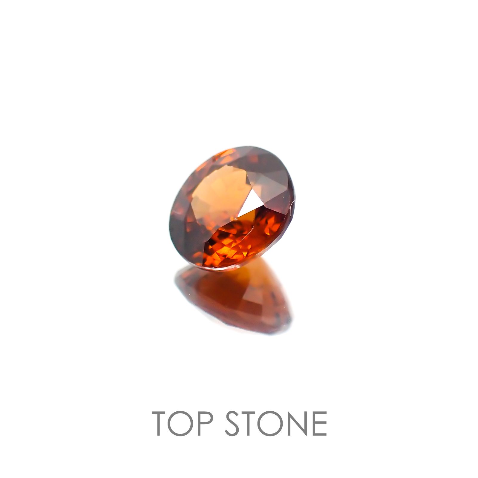 オレンジジルコン スリランカ,カンボジア産 ルース 1.52ct[20118076]6.6×6.6mm前後