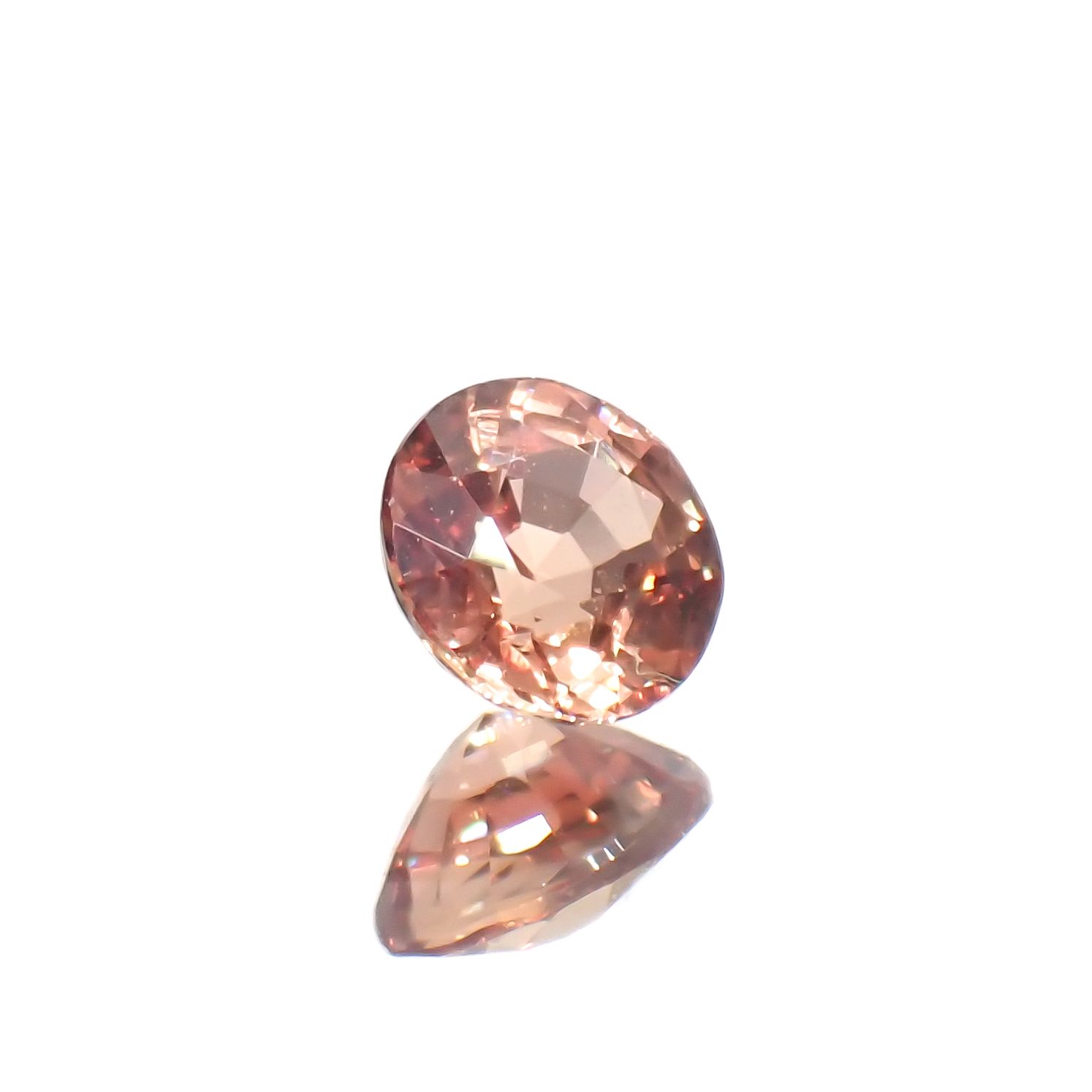 パパラチャサファイア(宝石名サファイア/別名パパラチャ・サファイア)スリランカ産 0.35ct GIA鑑付[230521932]4.06x4.13mm前後