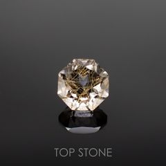 ◇オクタゴンカット◇ルチルクォーツSA ブラジル産 ルース 0.58ct[210611305]5.1×5mm前後