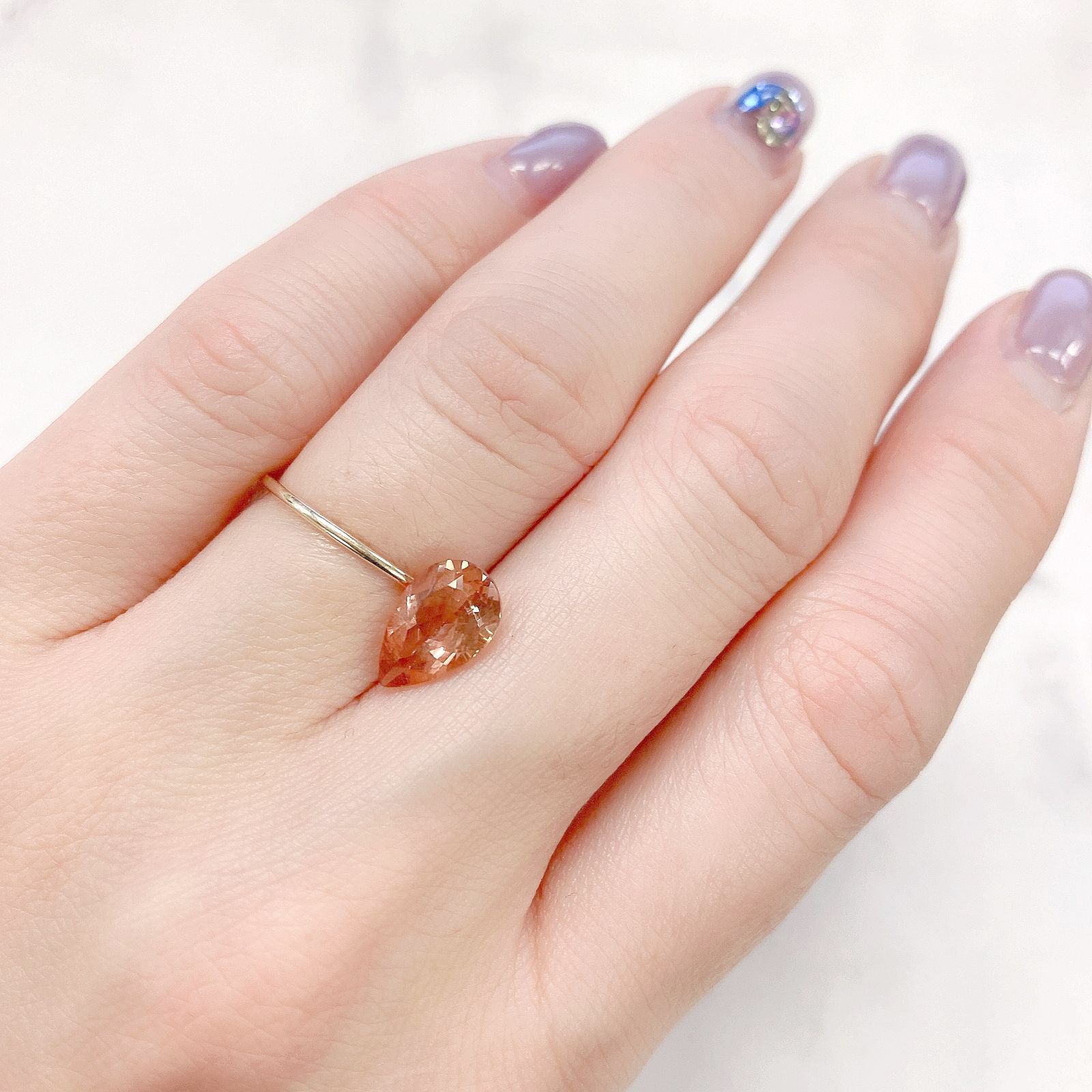 オレゴンサンストーン(宝石名ラブラドライト)アメリカ・オレゴン州産 1.66ct 識別済[230622270]10.5x6.7mm前後
