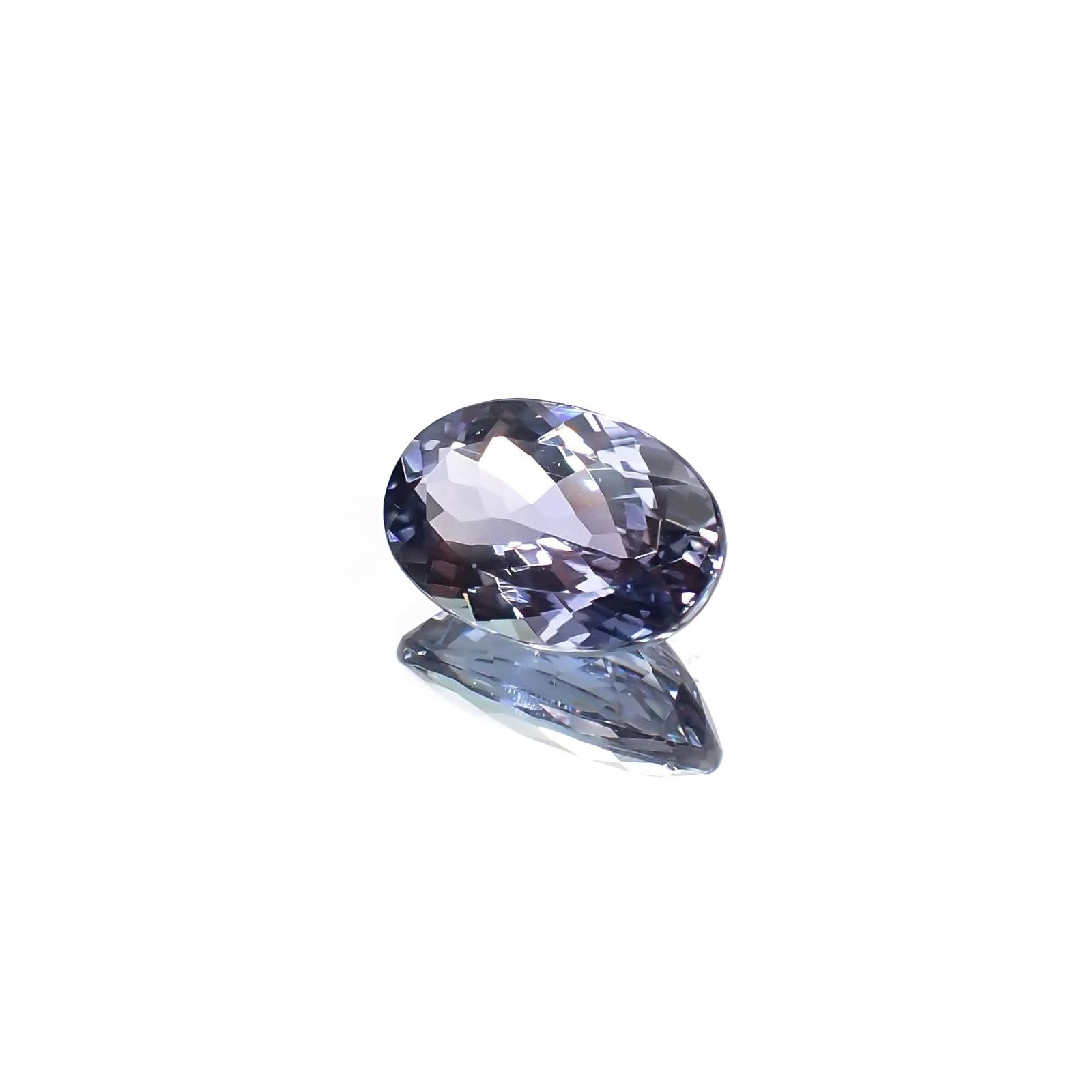 バイカラータンザナイト(宝石名タンザナイト) タンザニア産 ソ付(彩珠) 1.920ct / 9.6x6.2mm前後 [210711831]