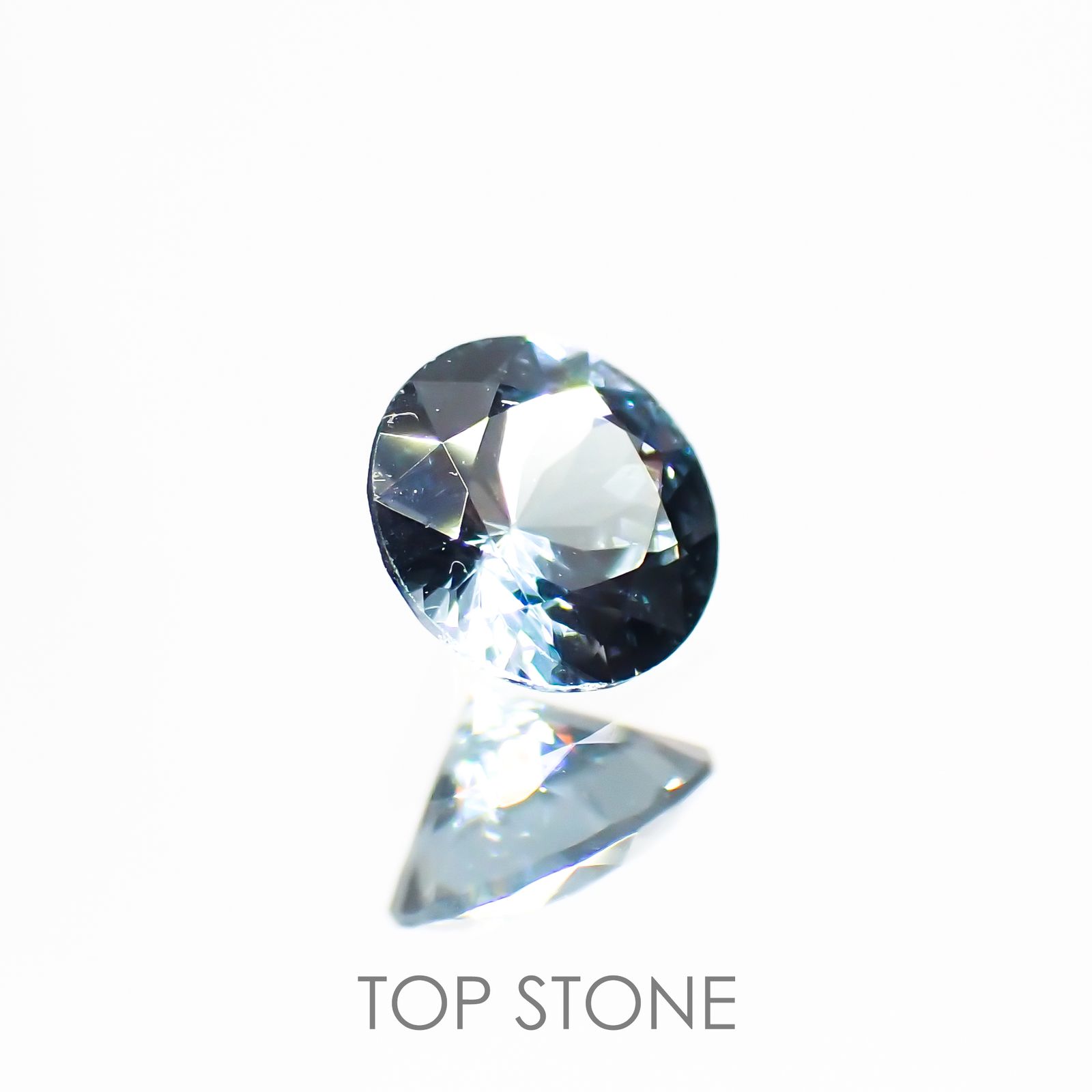 グレイッシュブルースピネル(宝石名スピネル) ビルマ産 0.26ct 識別済[211013479]4.1×4.1mm前後