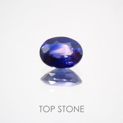 バイカラーサファイア(宝石名バイカラー・サファイア) タンザニア産 0.24ct 識別済[210410589]4.3×3.4mm前後