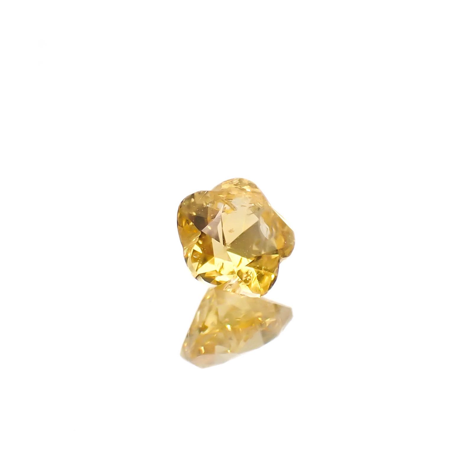 ◇カスタム・フラワーカット◇ファンシーカラーサファイア スリランカ/マダガスカル産 0.35ct [250329991]4.2x4.2mm前後