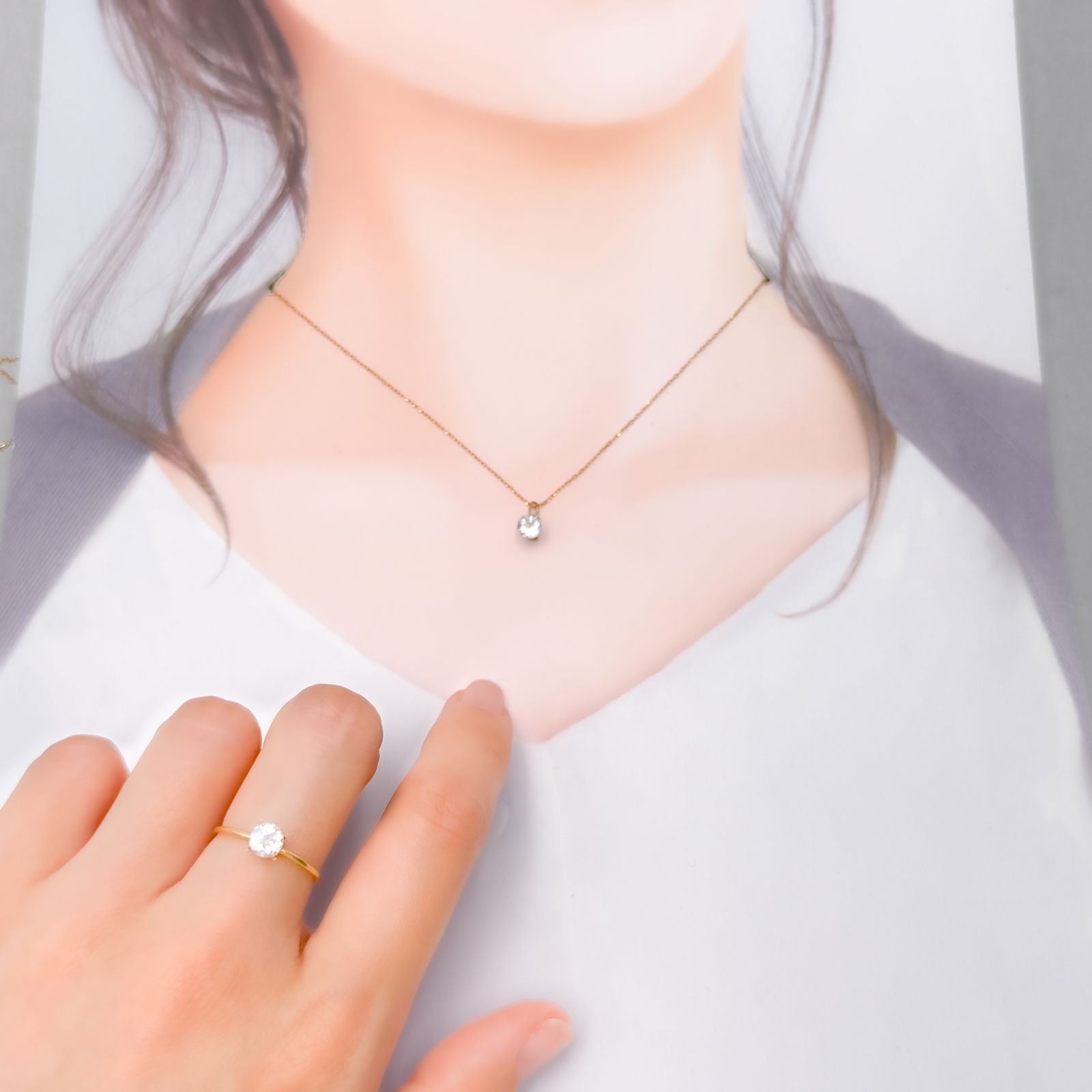 ◇ペアセット◇レインボームーンストーン インド・ビハール産 0.81ct(2pcs合計) 識別済[250430310]5.1x5.1mm前後