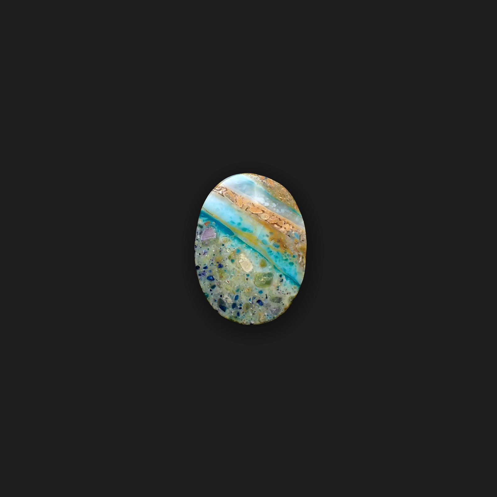 ブルーオパール ペルー産 9.88ct [250730717]19.3x14.3mm前後