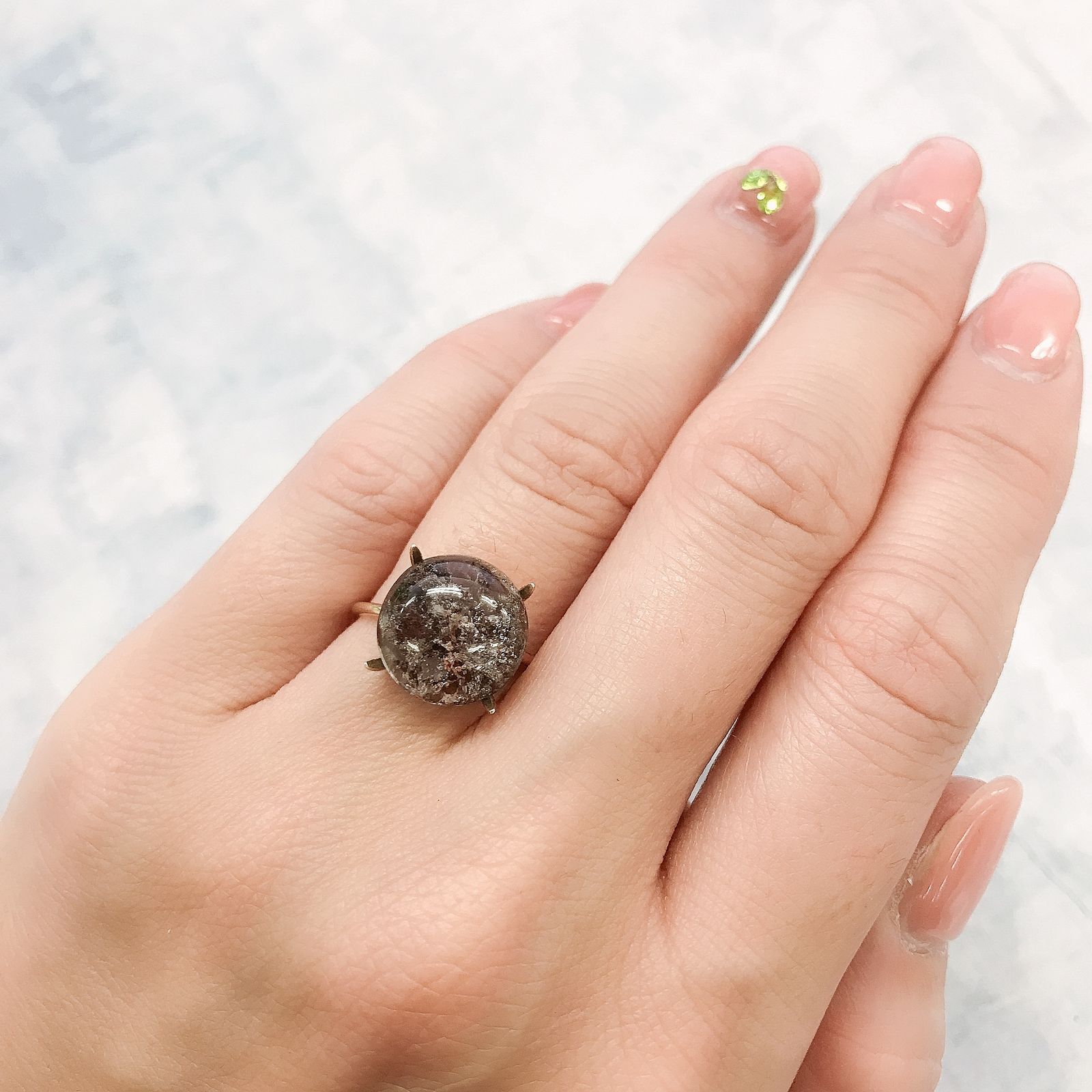 ガーデンクォーツ ブラジル産 6.16ct[220115331]12.3x12.1mm前後