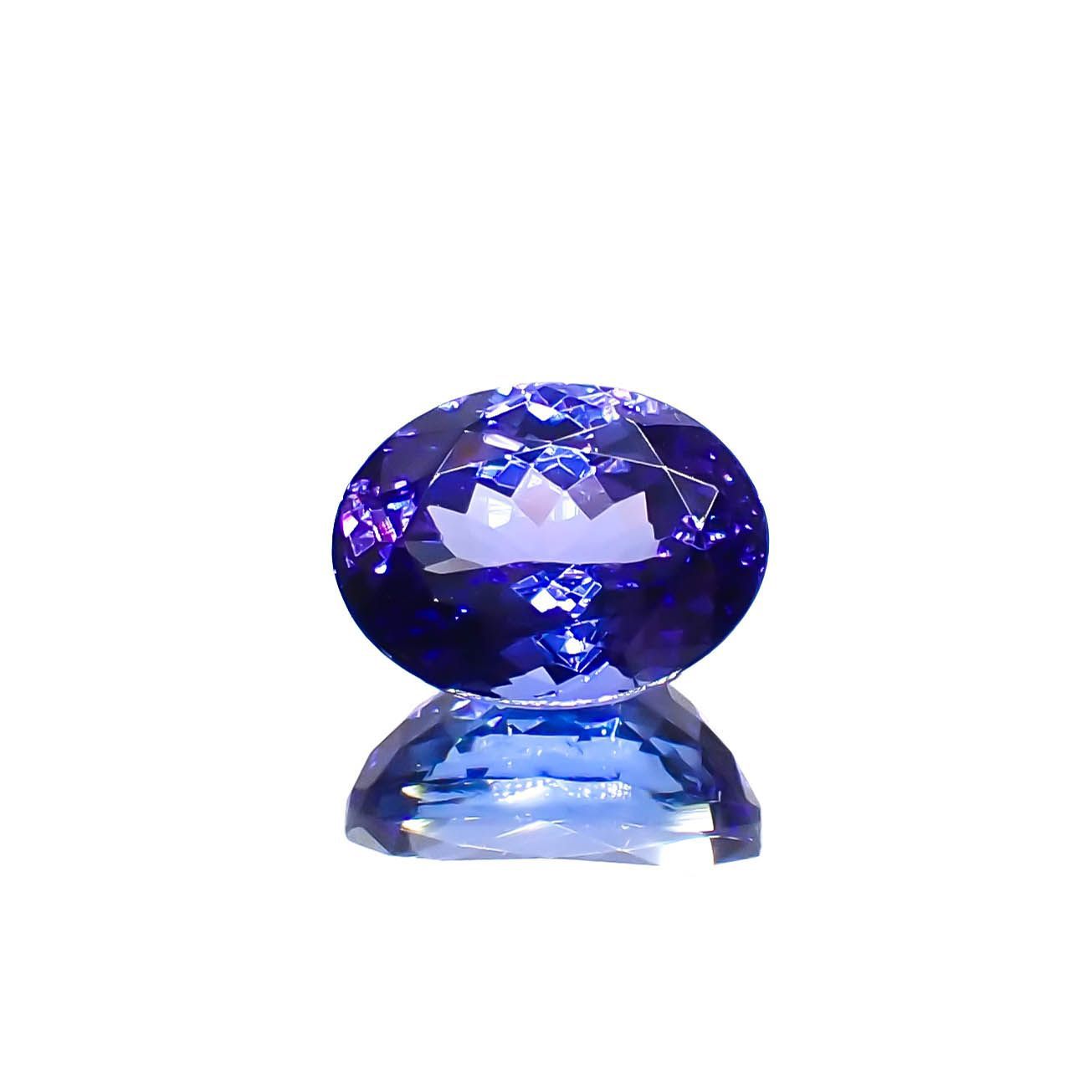 タンザナイト(宝石名タンザナイト)タンザニア産 3.252ct ソ付(彩珠)[230119730]9.9x7.4mm前後