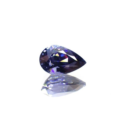 ベニトアイト(宝石名ベニトアイト) アメリカ・カリフォルニア州産 ソ付(彩珠) 1.435ct / 8.1x5.5mm前後 [20052504]