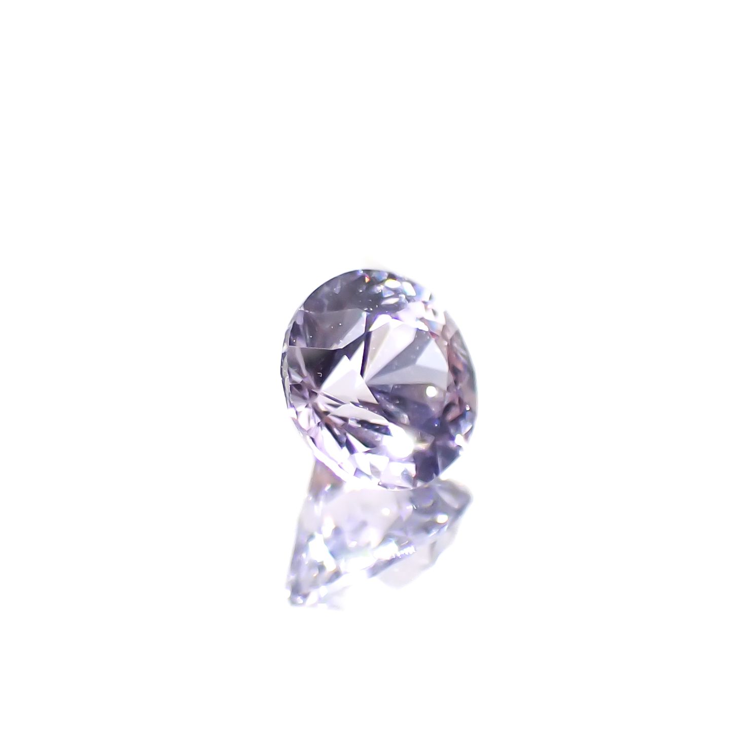 ラベンダースピネル(宝石名スピネル)ビルマ/マダガスカル産 0.40ct 識別済[241029265]4.4x4.4mm前後