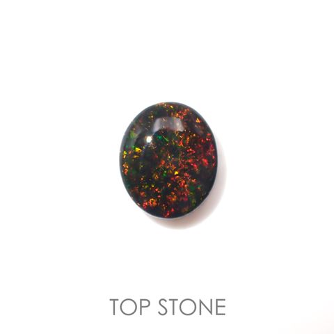 ブラックオパール(宝石名ブラック・オパール)オーストラリア産 3.427ct ソ付[221018914]11.8x10mm前後