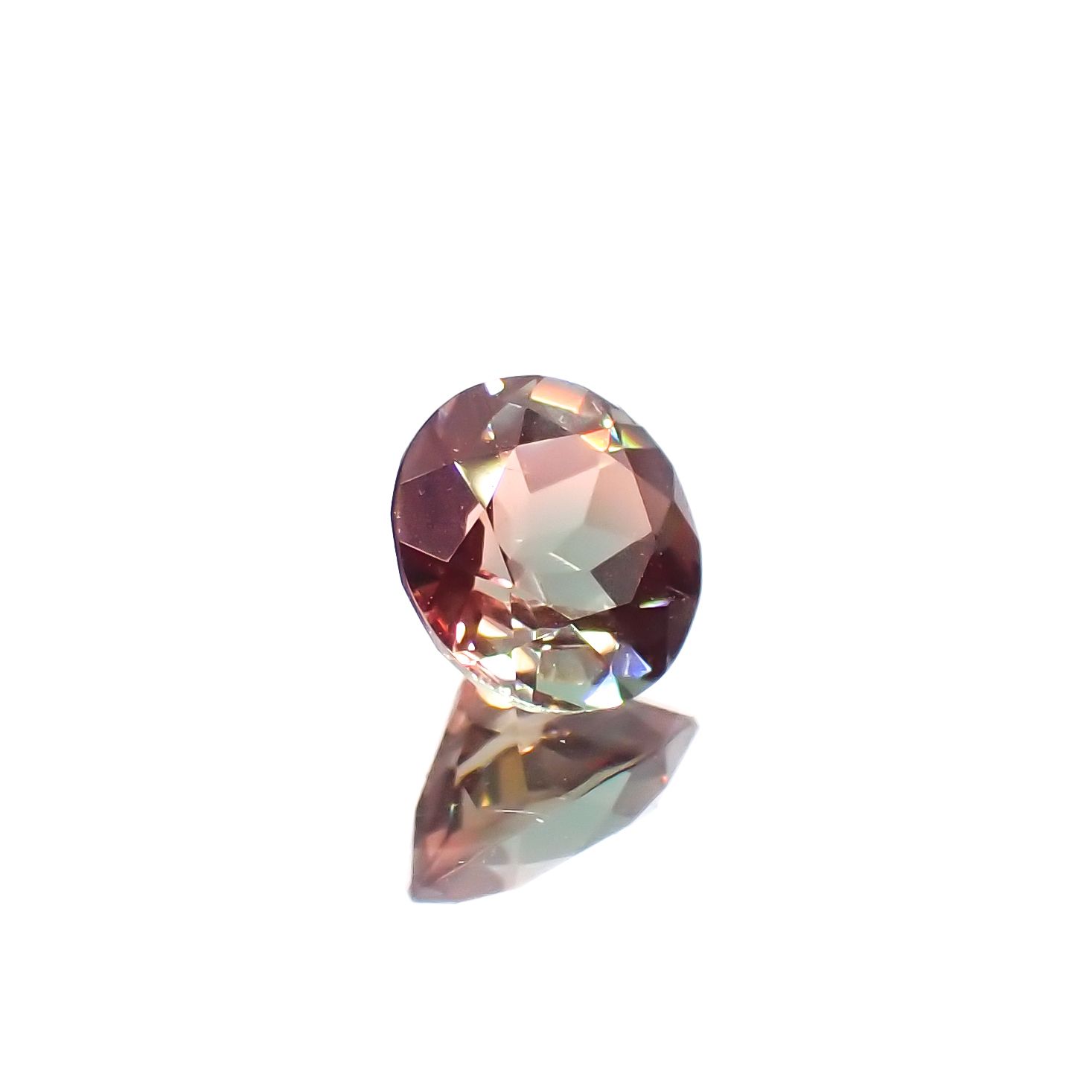 バイカラーアンデシン モンゴル産 0.43ct[231023568]5.1x5.1mm前後