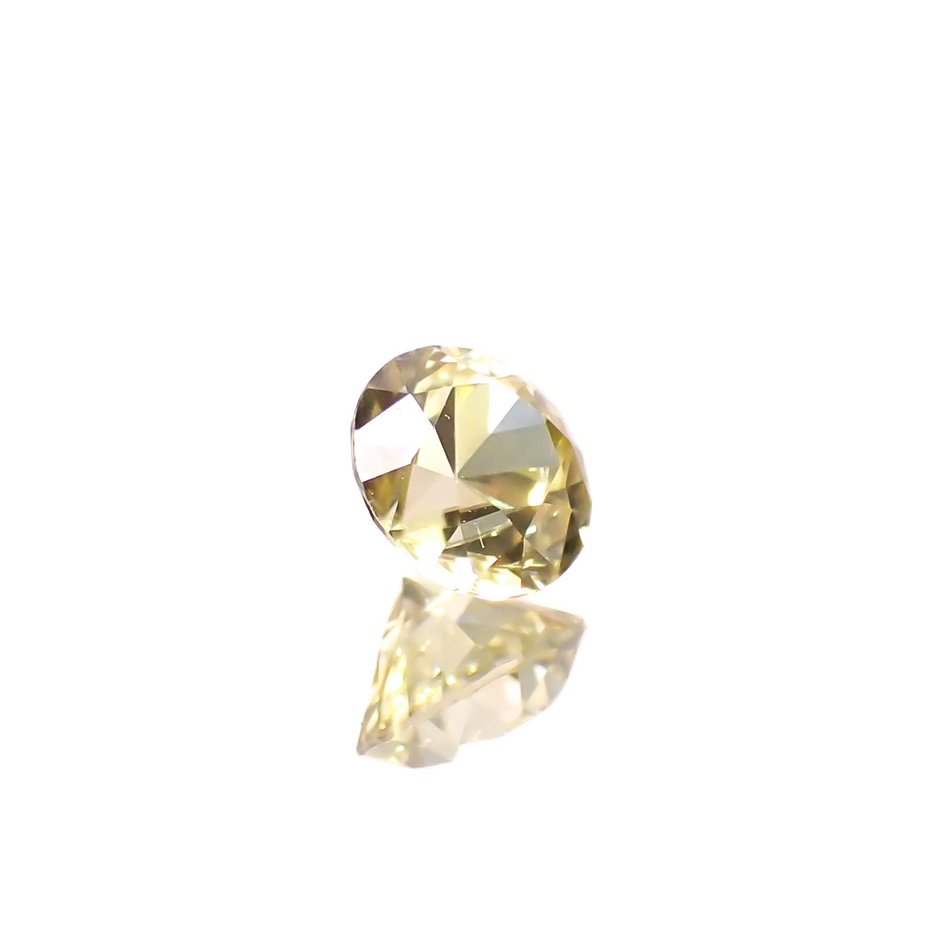 イエロージルコン(宝石名イエロー・ジルコン)スリランカ/カンボジア産 0.50ct 識別済[241129495]4.4x4.3mm前後