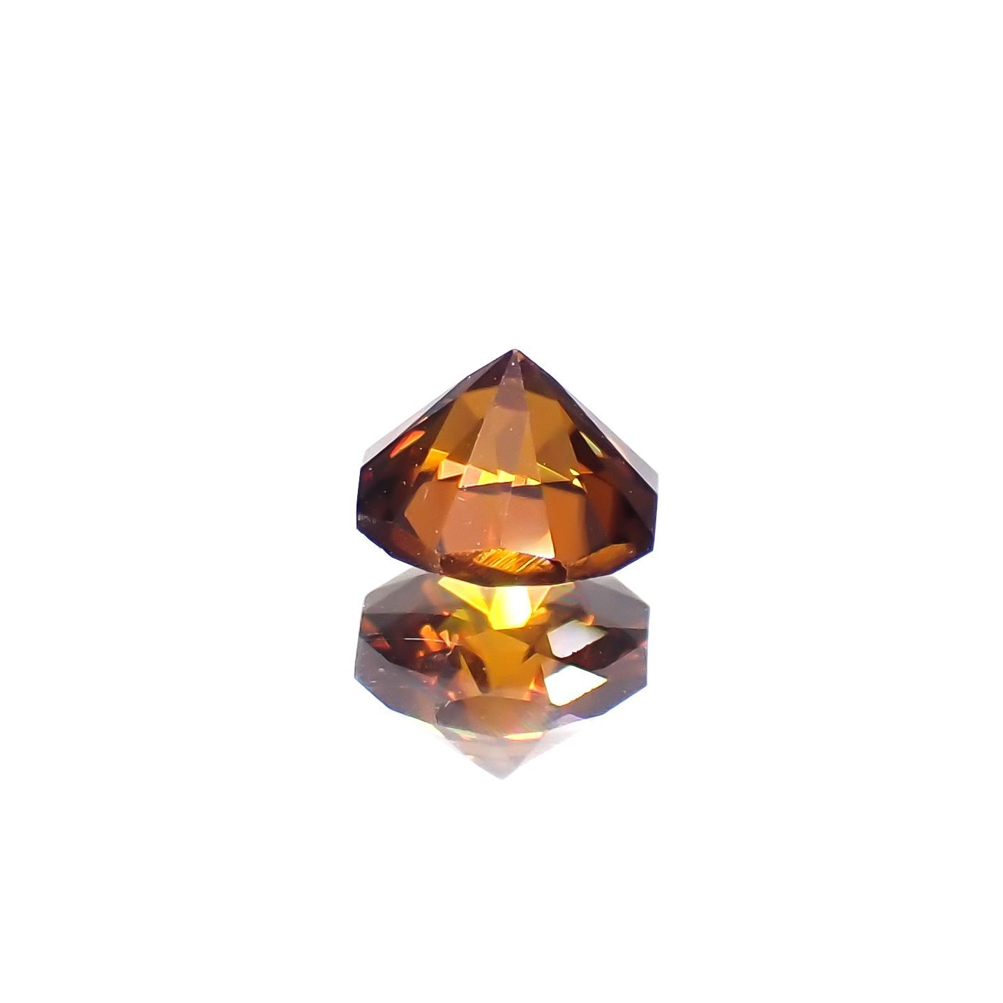 ◇オクタゴンカット◇オレンジジルコン(宝石名ジルコン)スリランカ/カンボジア産 0.83ct 識別済[230220706]5x4.8mm前後