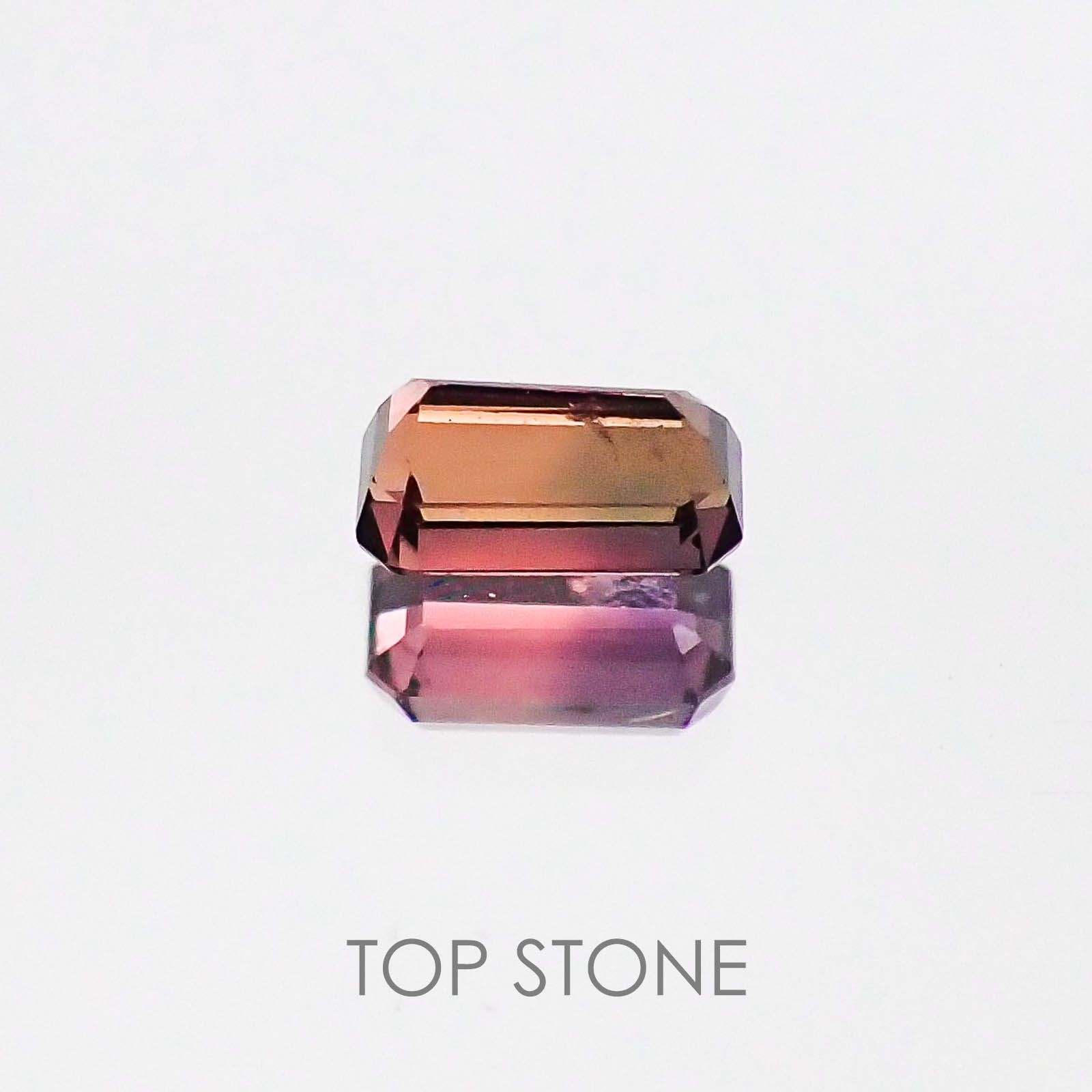 バイカラーサファイア(宝石名バイカラー・サファイア) タンザニア産 0.32ct 識別済[20074077]4.6×2.6mm前後