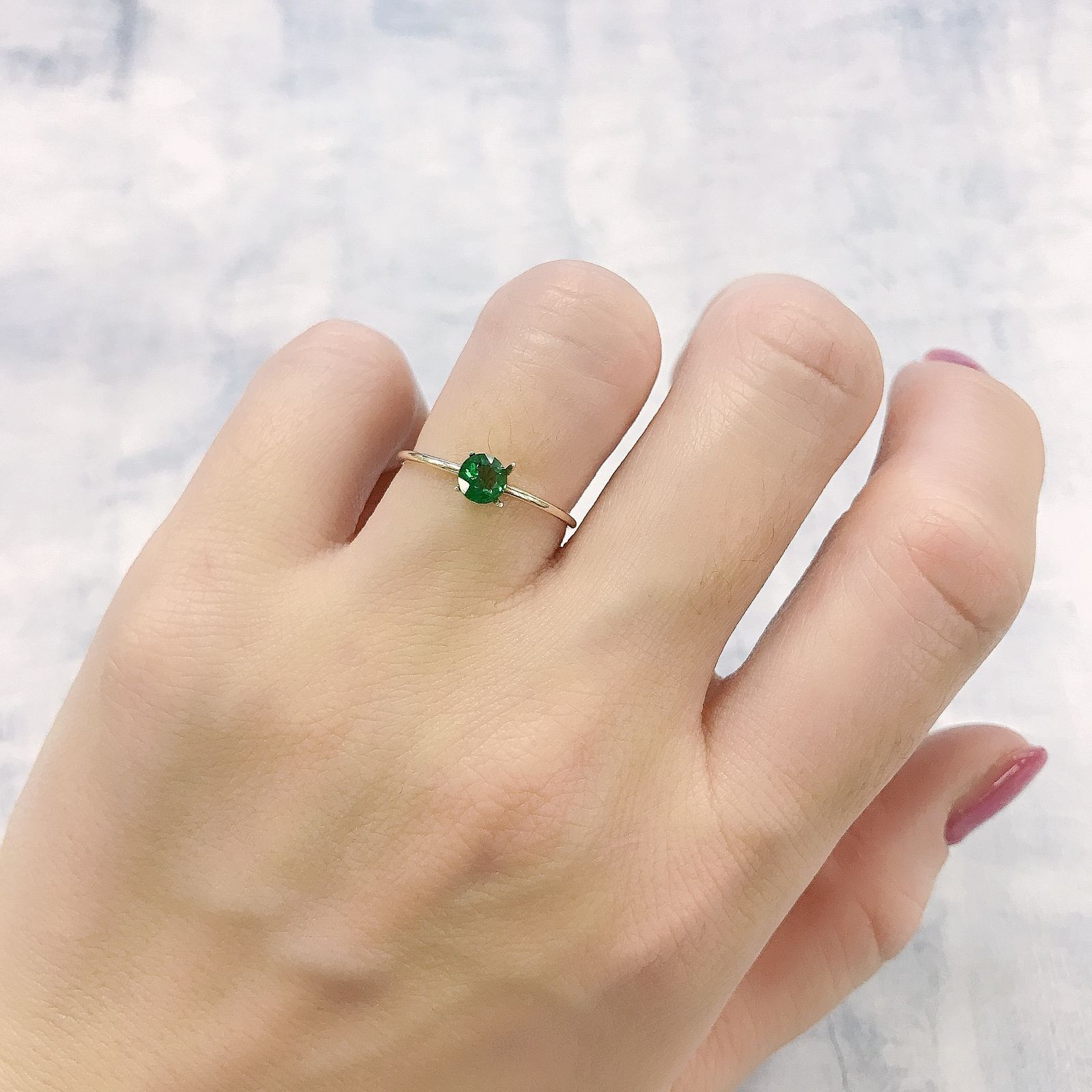 クロムトルマリン タンザニア産 0.24ct[220114165]4.2x4.2mm前後
