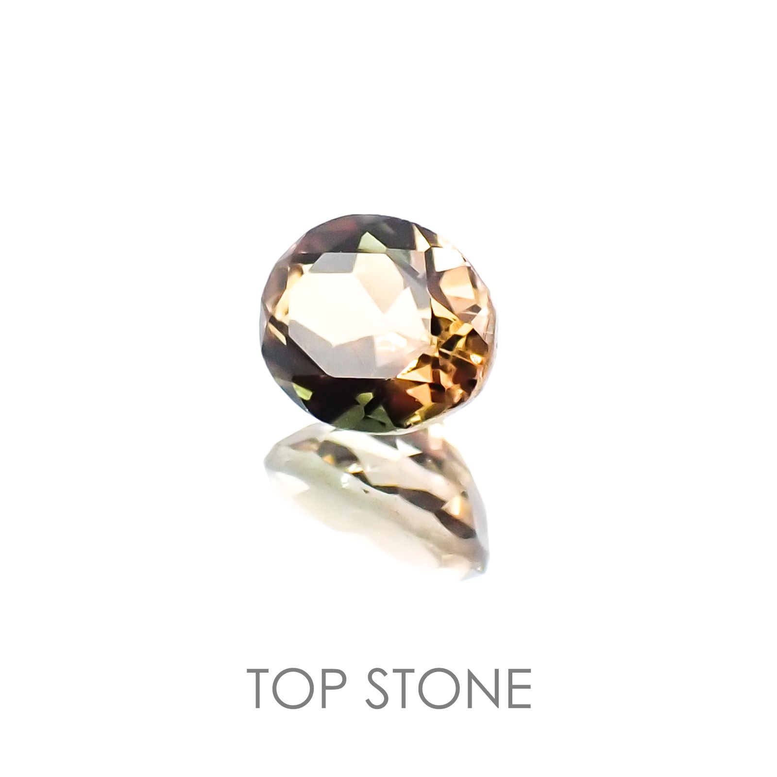 バイカラートルマリン ブラジル産 ルース 0.42ct[21017753]5.2×4.1mm前後