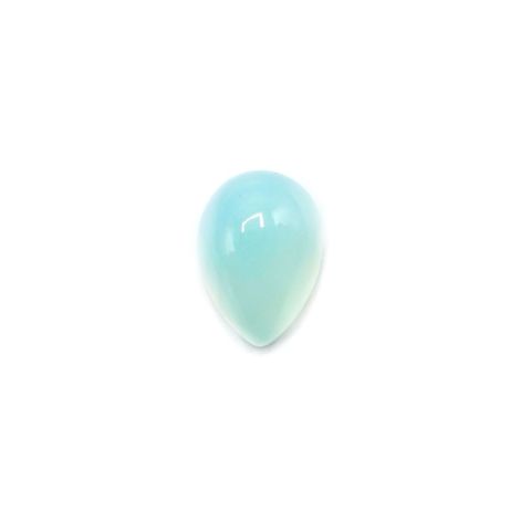 ブルーオパール(宝石名ブルー・コモン・オパール)ペルー産 10.270ct ソ付(彩珠)[231023987]17.4x12.5mm前後