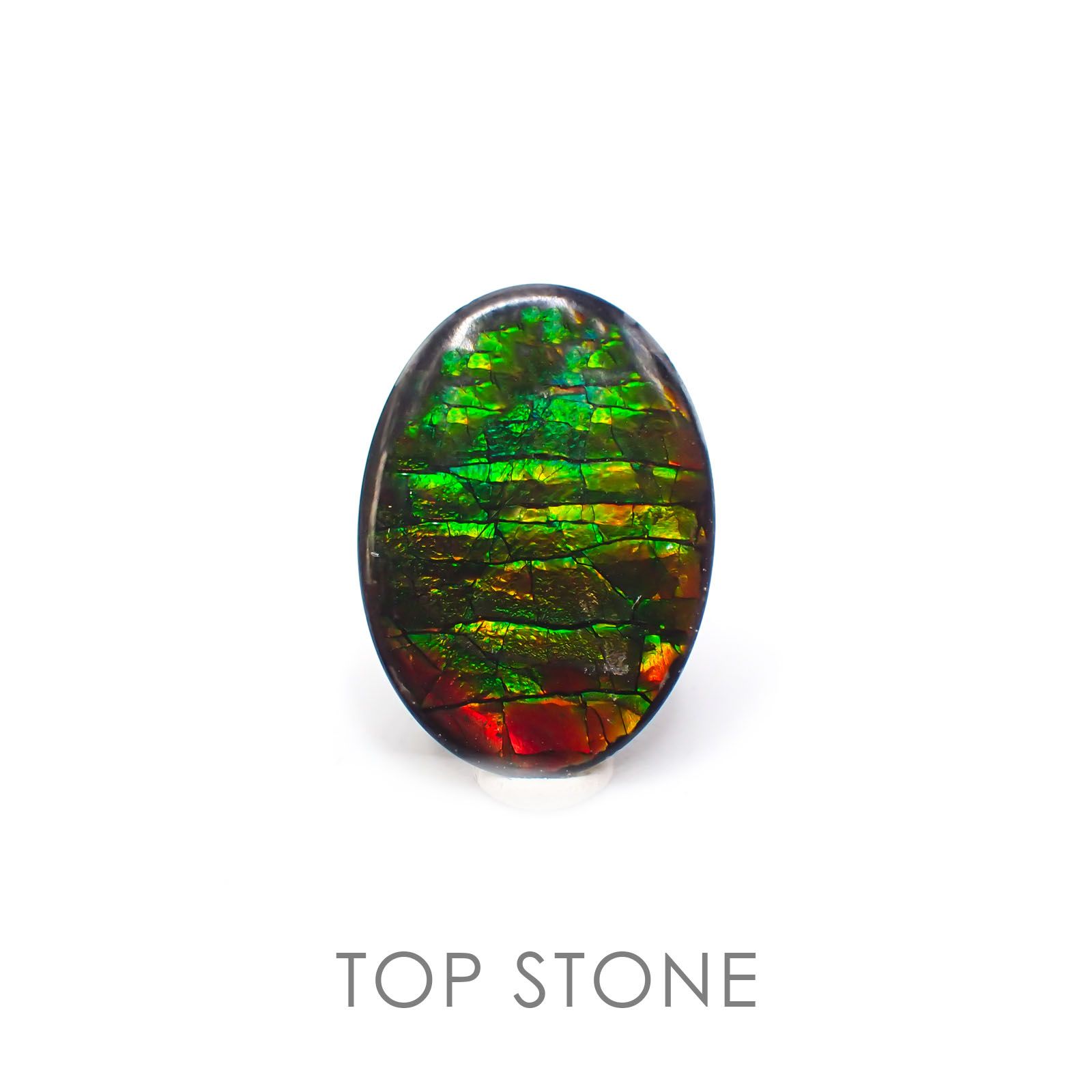 アンモライト カナダ産 ルース 3.4ct[20129023]13.8×9.9mm前後