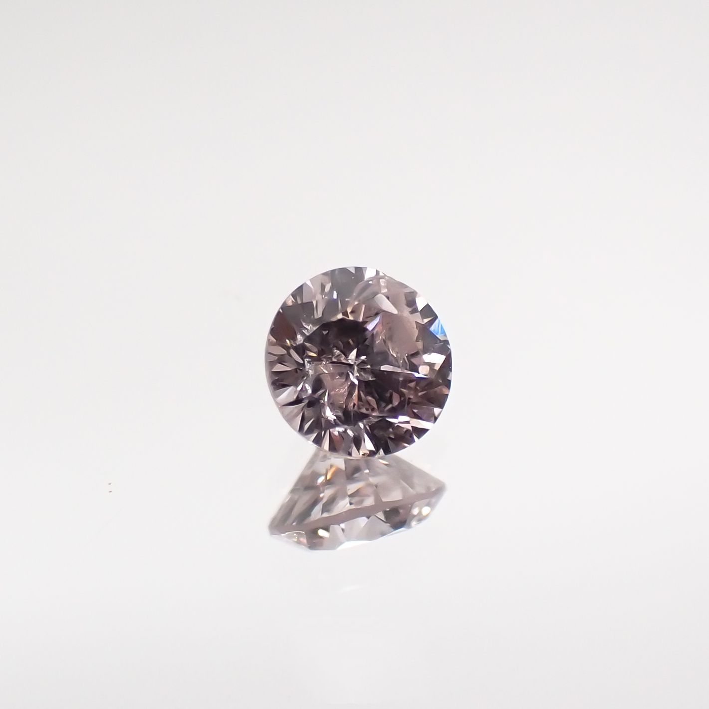 ピンクダイヤモンド I-2 / LIGHT ORANGY PINK ソーティング付き 産 ルース 0.076ct[210711783]2.6×2.6mm前後