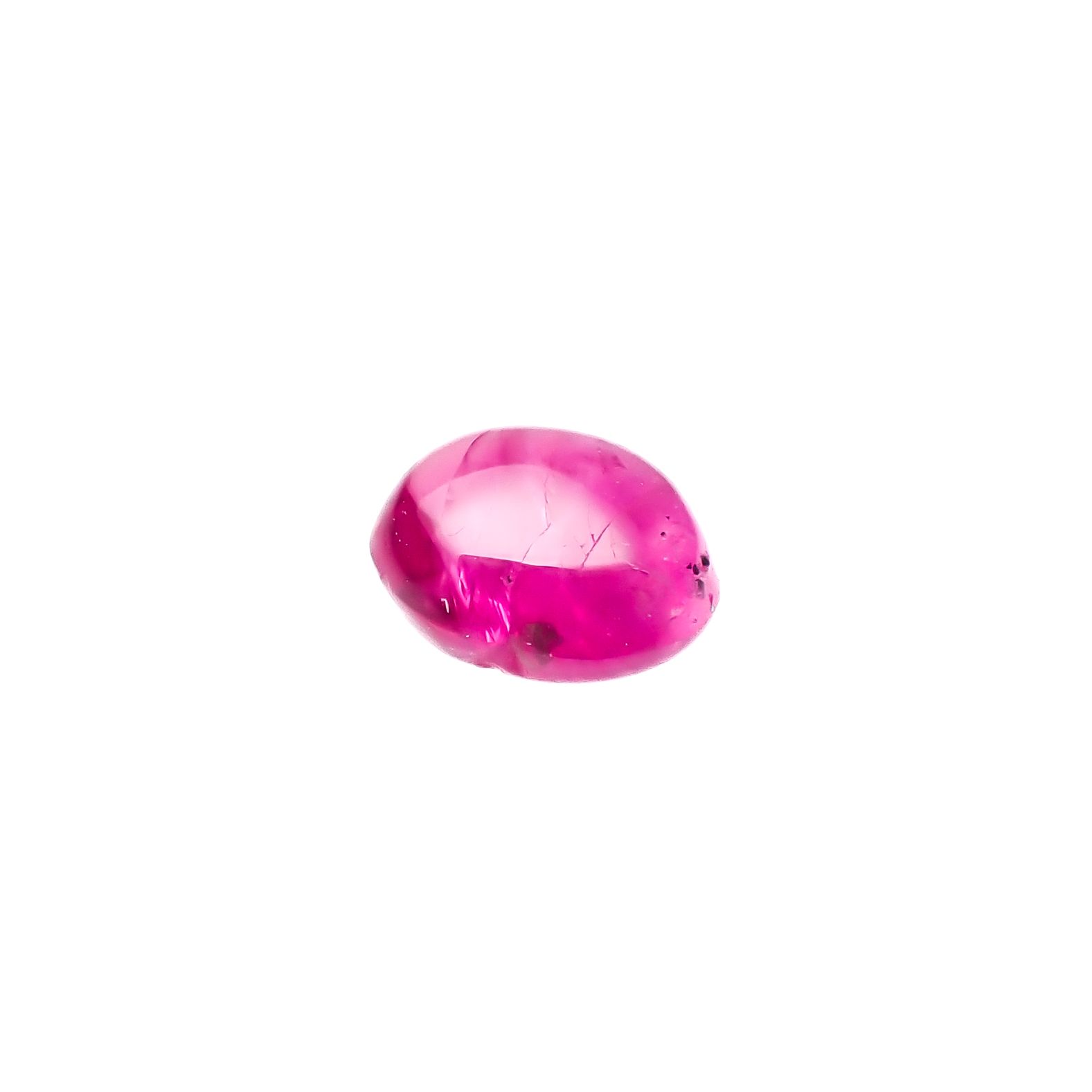ルビー 非加熱(宝石名ルビー)ビルマ産 0.61ct 識別済[240628065]4.7x4.4mm前後