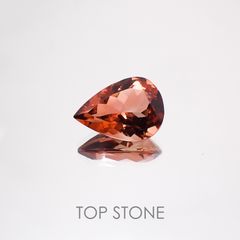 オレゴンサンストーン(宝石名レッド・ラブラドライト) アメリカ・オレゴン州産 3.195ct ソ付(彩珠)[210410542]12.7×9.2mm前後