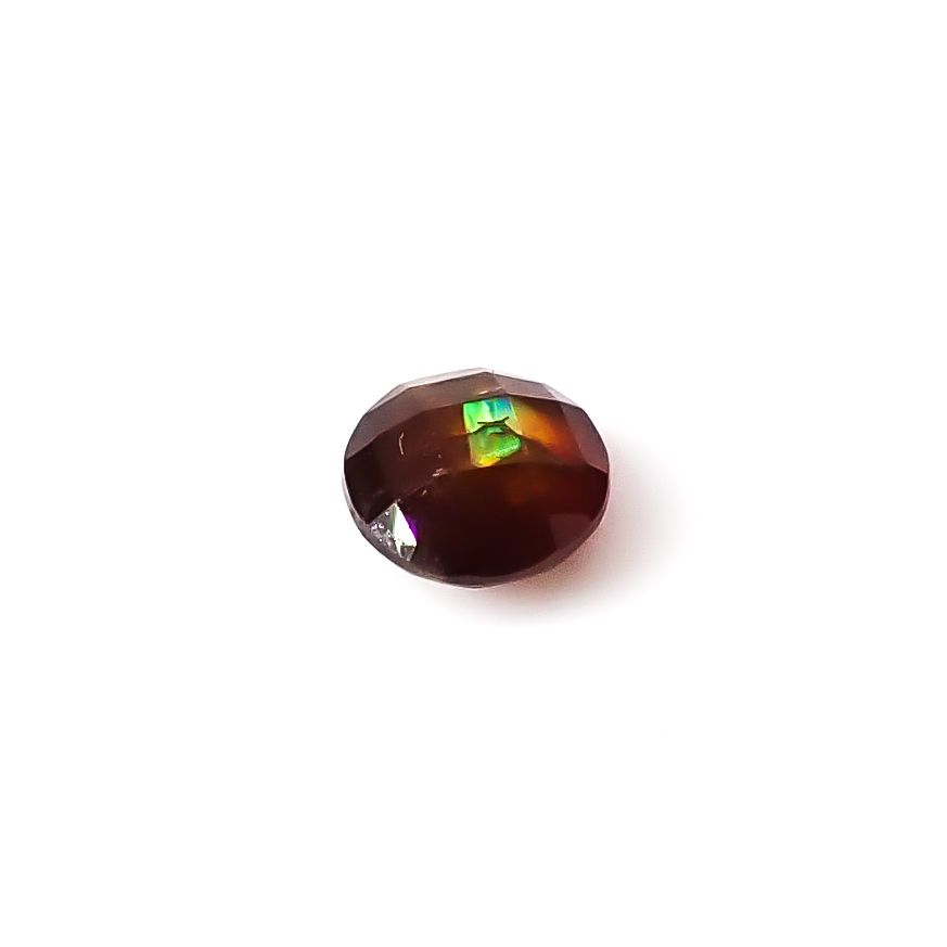 ◇リバーシブル・チェッカーカット◇レインボーガーネット 日本・奈良県産 0.43ct / 4.6x4.6mm前後 [260432085]