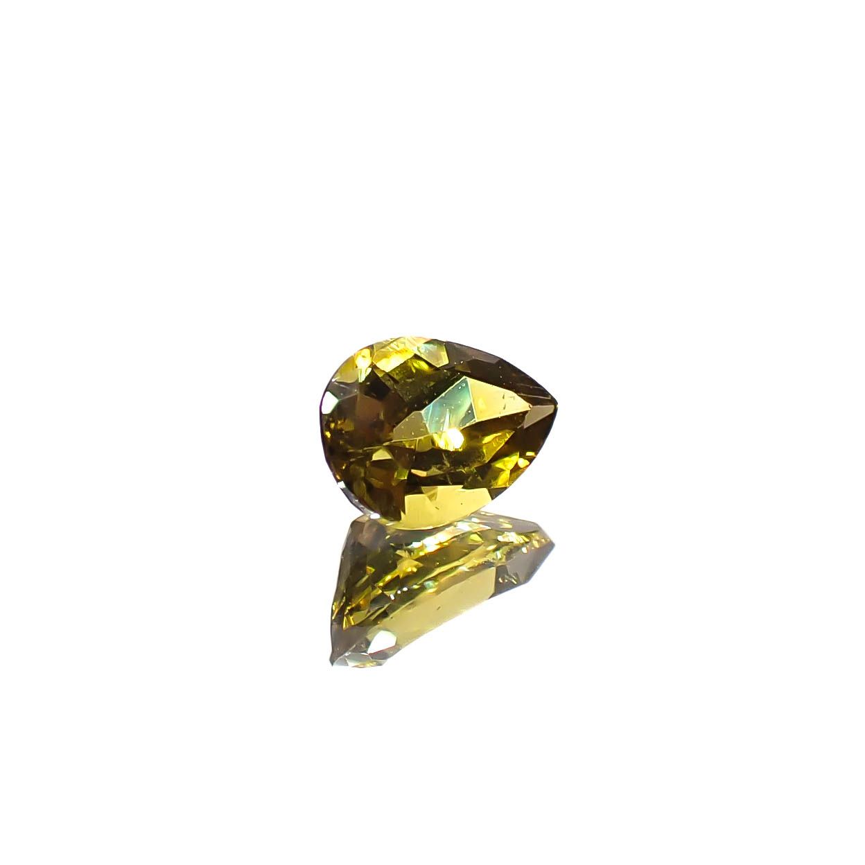 クリノゾイサイト(宝石名クリノゾイサイト)パキスタン産 0.36ct 識別済[250630595]5.4x3.7mm前後