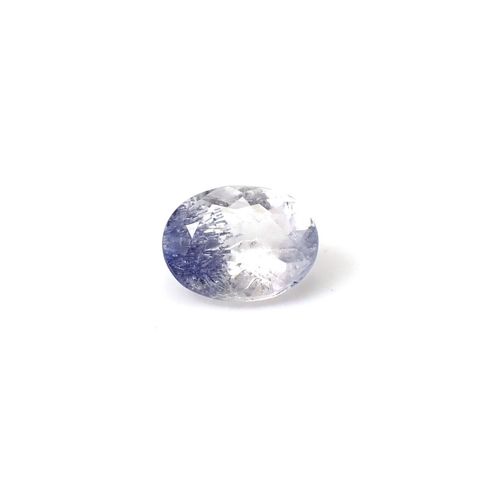 デュモルチェライトインクォーツ ブラジル産 0.65ct / 6.9x5.3mm前後 [260331846]