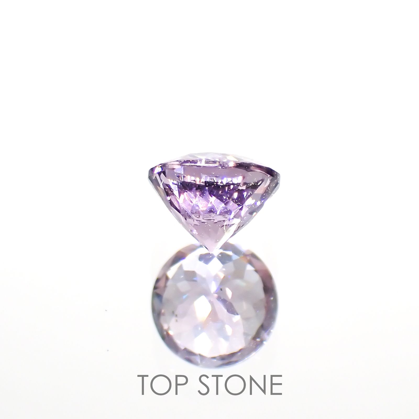 ラベンダーピンクスピネル(宝石名スピネル)ビルマ/マダガスカル産 0.45ct 識別済[220114548]4.5x4.5mm前後