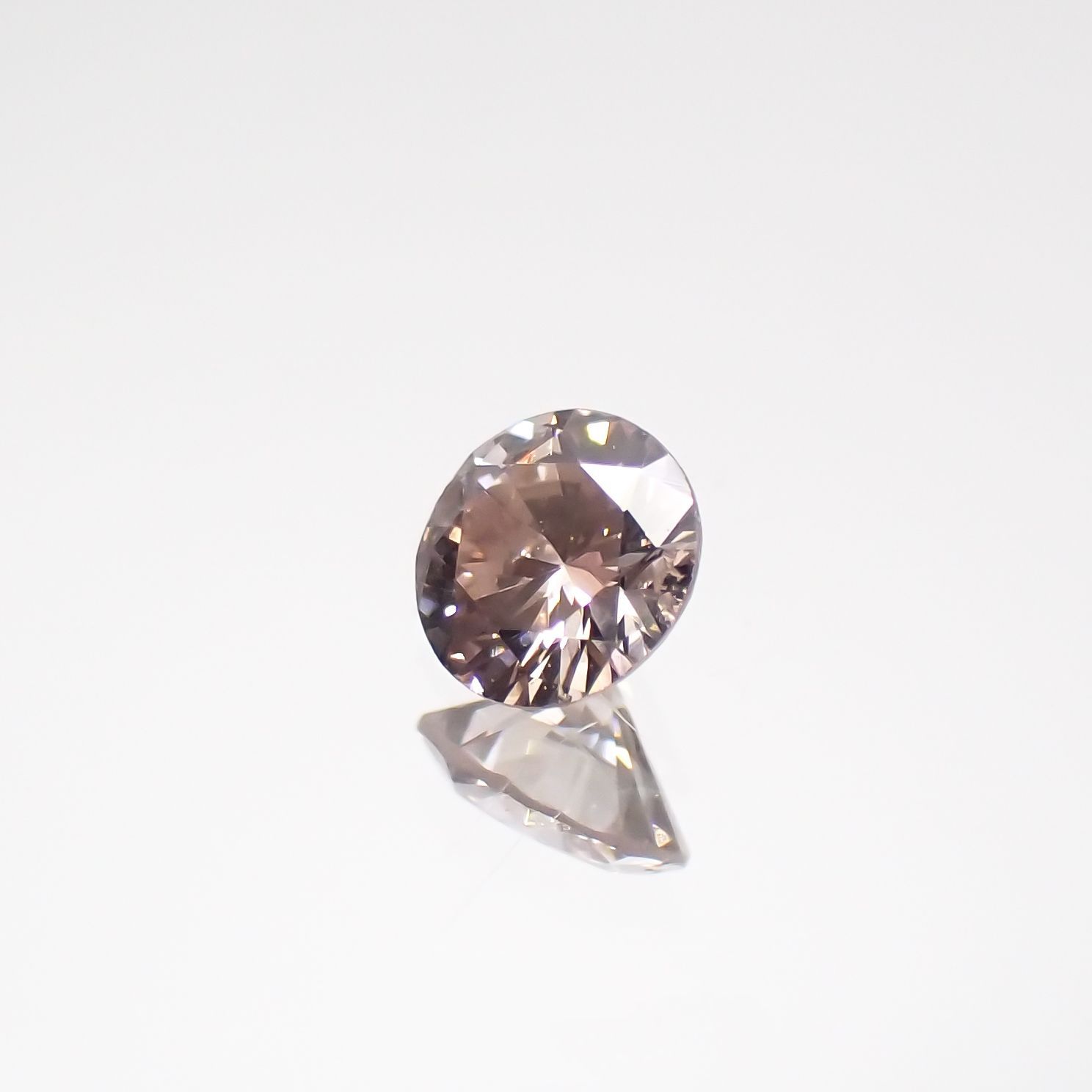 ピンクダイヤモンド(宝石名ダイヤモンド) SI-2 / LIGHT BROWN PINK 0.076ct ソ付(CGL)[210711795]2.7×2.7mm前後