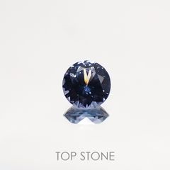 グレイッシュブルースピネル ビルマ産 ルース 0.64ct[210811122]5.5×5.4mm前後