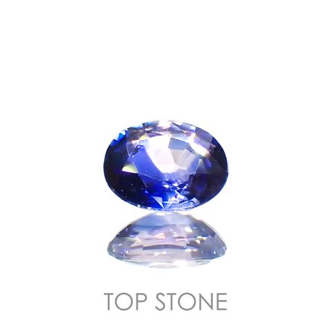 バイカラーサファイア(宝石名サファイア)マダガスカル/タンザニア産 0.31ct 識別済[230320905]4.5x3.5mm前後