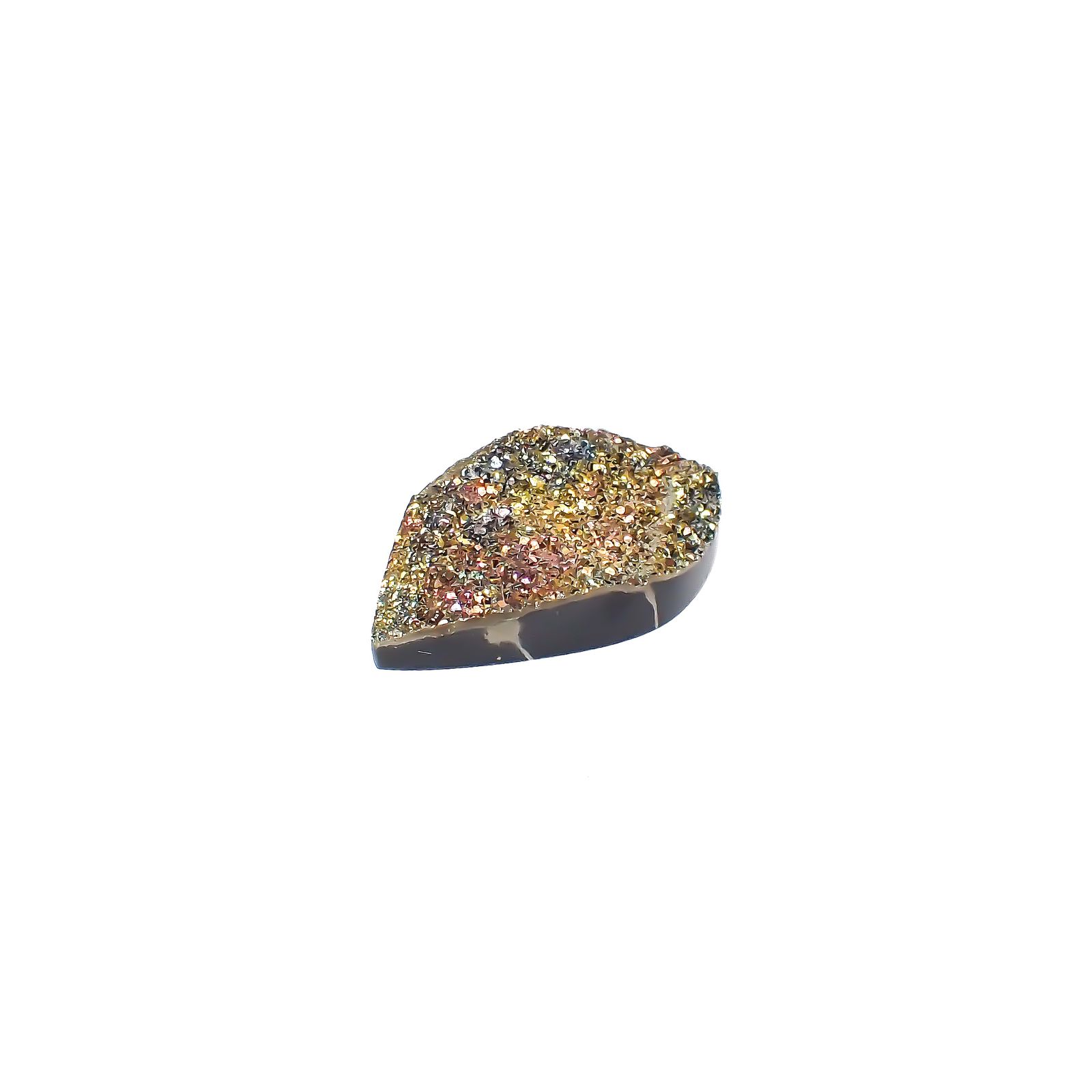 ◇フリーフォーム◇レインボーパイライト 原石 ロシア産 15.73ct[240326430]22.7x14.6mm前後