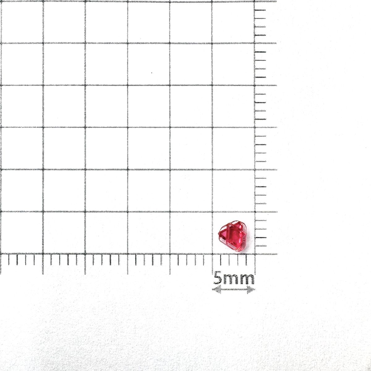 ツインクリスタルスピネル(スピネル式双晶）原石 ビルマ産 0.15ct[231124062]3.6x3.4mm前後