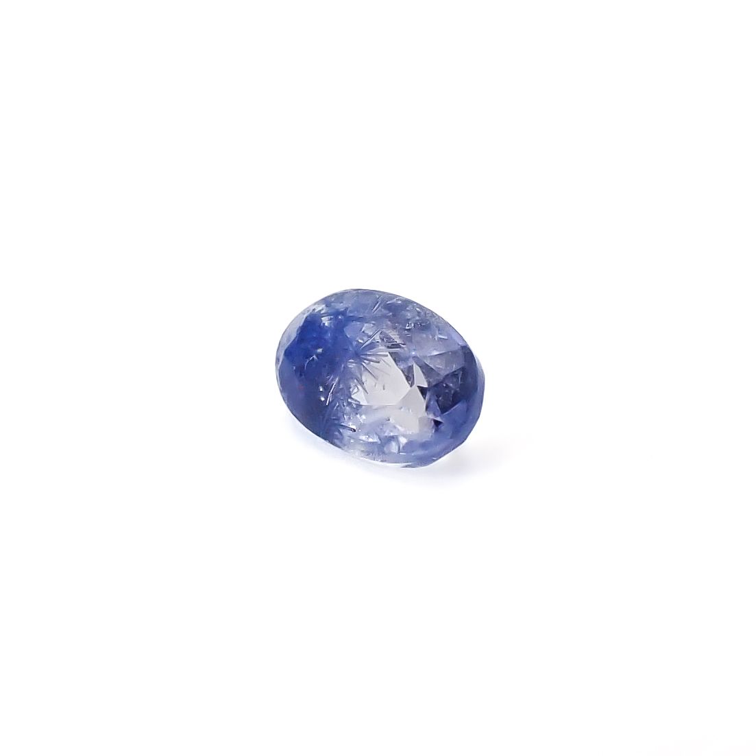 デュモルチェライトインクォーツ ブラジル産 0.65ct / 6.8x4.5mm前後 [260331851]