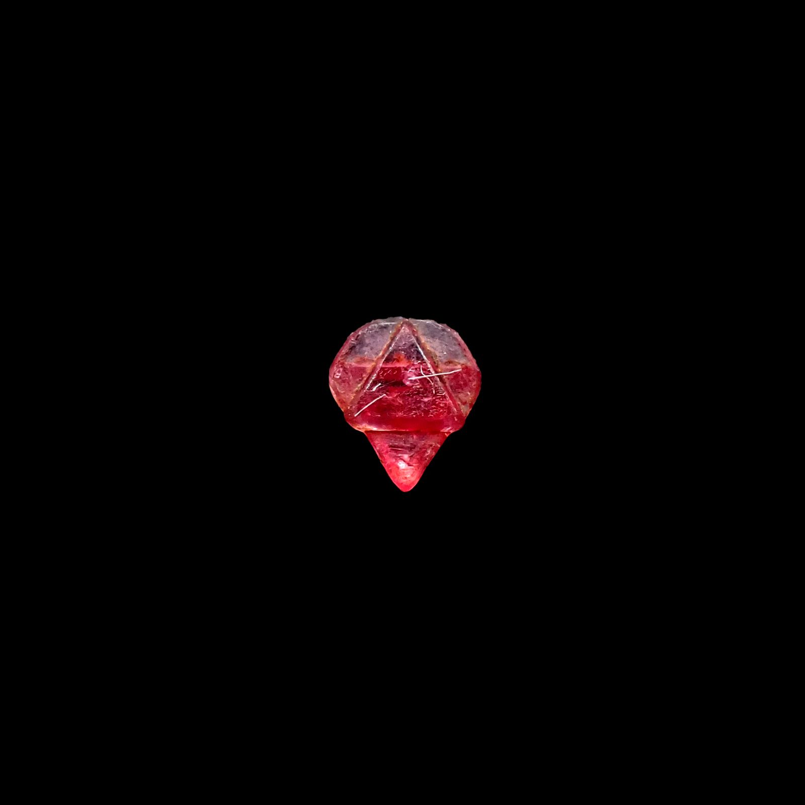 ツインクリスタルスピネル(スピネル式双晶) 原石 ビルマ産 0.050ct[240628425]2.3x2.9mm前後