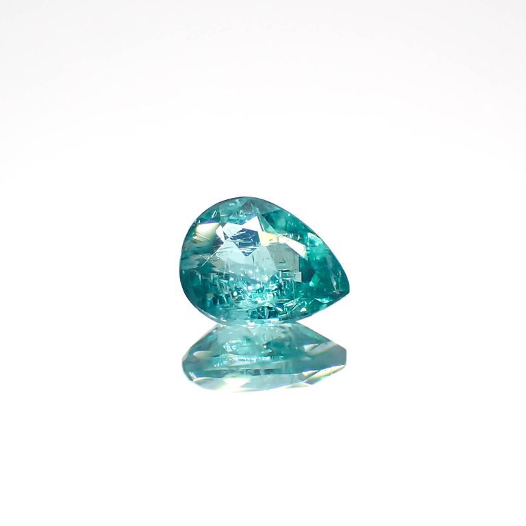 パライバトルマリン(宝石名トルマリン/別名パライバ・トルマリン)ブラジル・キントス鉱山産 0.33ct 識別済[221018754]5.3x4mm前後